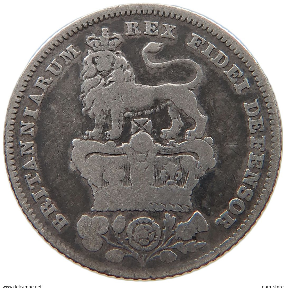 GREAT BRITAIN SIXPENCE 1826 GEORGE IV. (1820-1830) #t162 0205 - H. 6 Pence