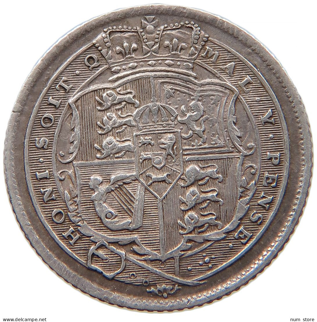 GREAT BRITAIN SIXPENCE 1817 GEORGE III. 1760-1820 #t021 0113 - H. 6 Pence