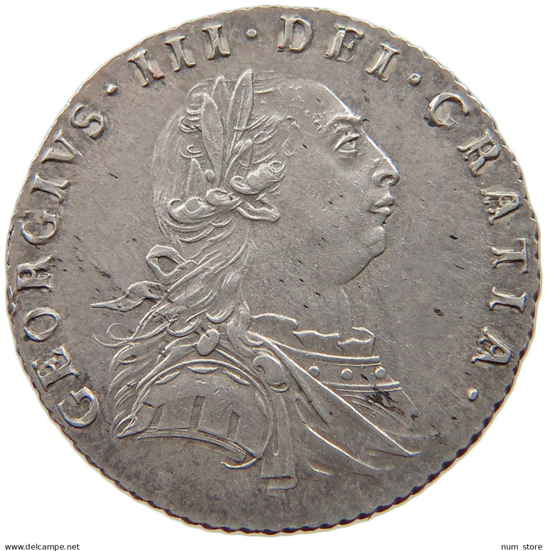 GREAT BRITAIN SIXPENCE 1787 GEORGE III. 1760-1820 #t059 0073 - G. 6 Pence