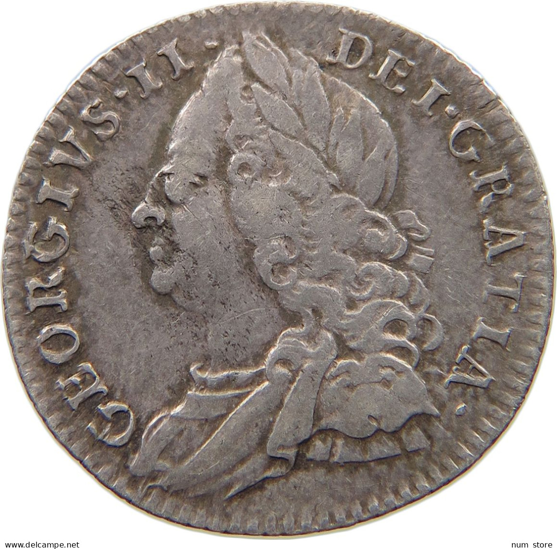 GREAT BRITAIN SIXPENCE 1758 George II. 1727-1760. #t121 0173 - G. 6 Pence
