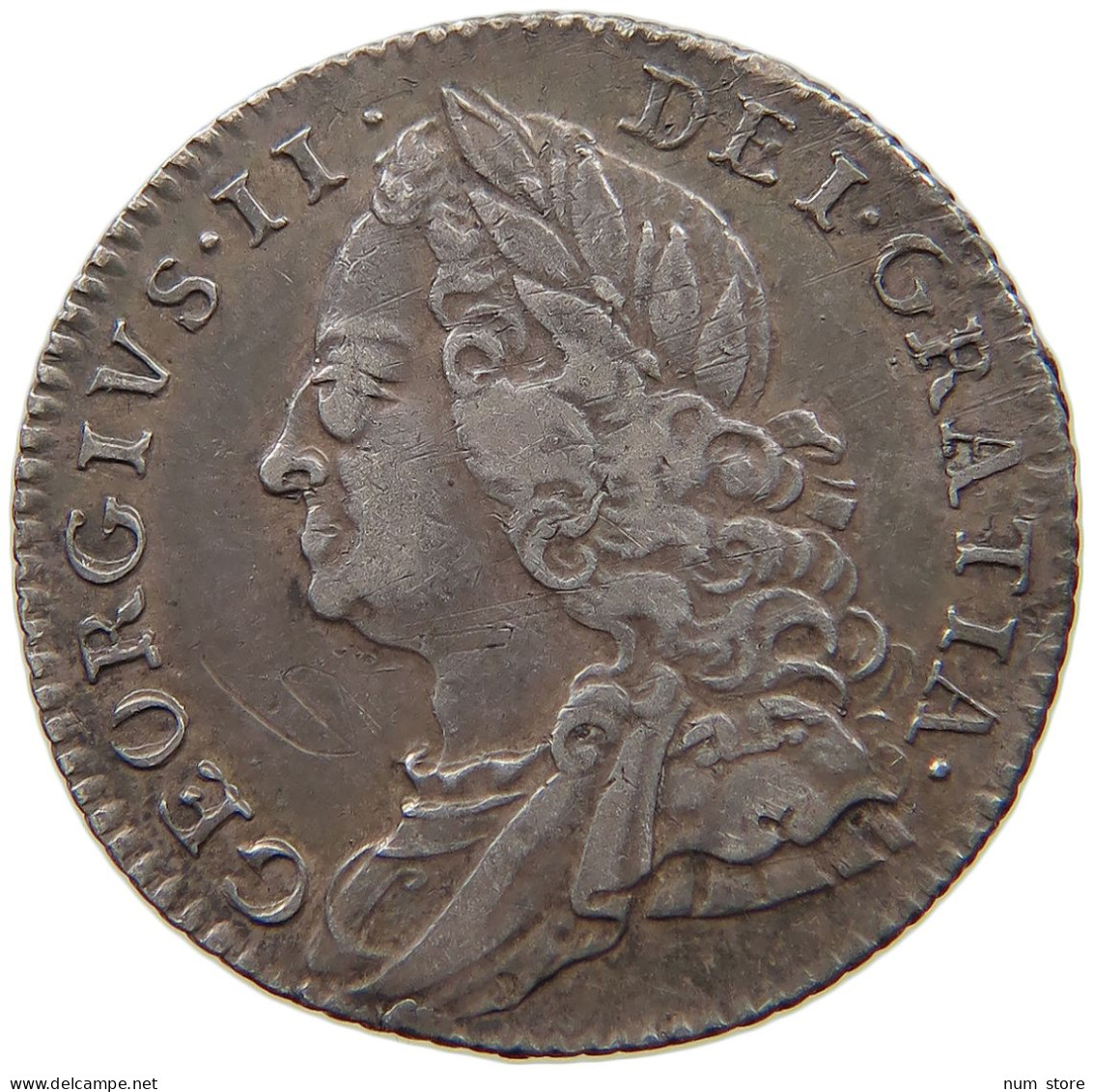 GREAT BRITAIN SIXPENCE 1757 George II. 1727-1760. #t138 0389 - G. 6 Pence
