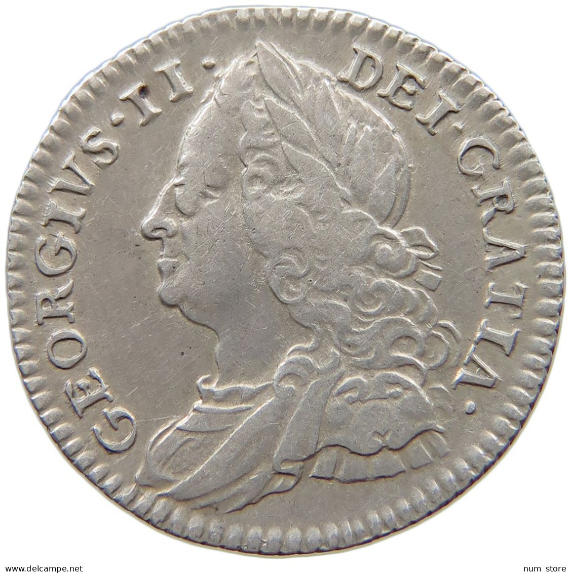 GREAT BRITAIN SIXPENCE 1750 George II. 1727-1760. #t148 0545 - G. 6 Pence
