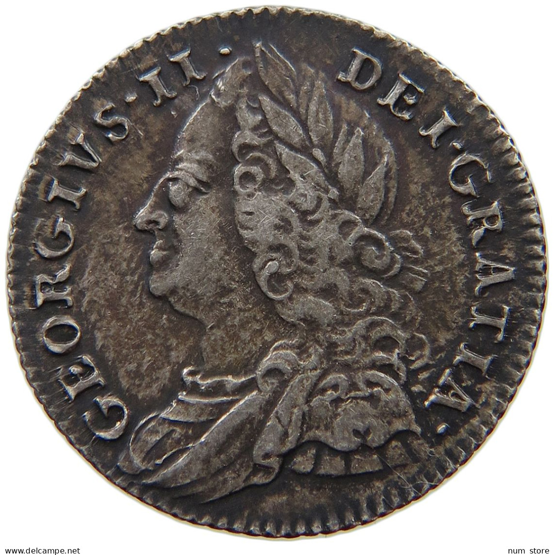 GREAT BRITAIN SIXPENCE 1757 George II. 1727-1760. #t078 0165 - G. 6 Pence