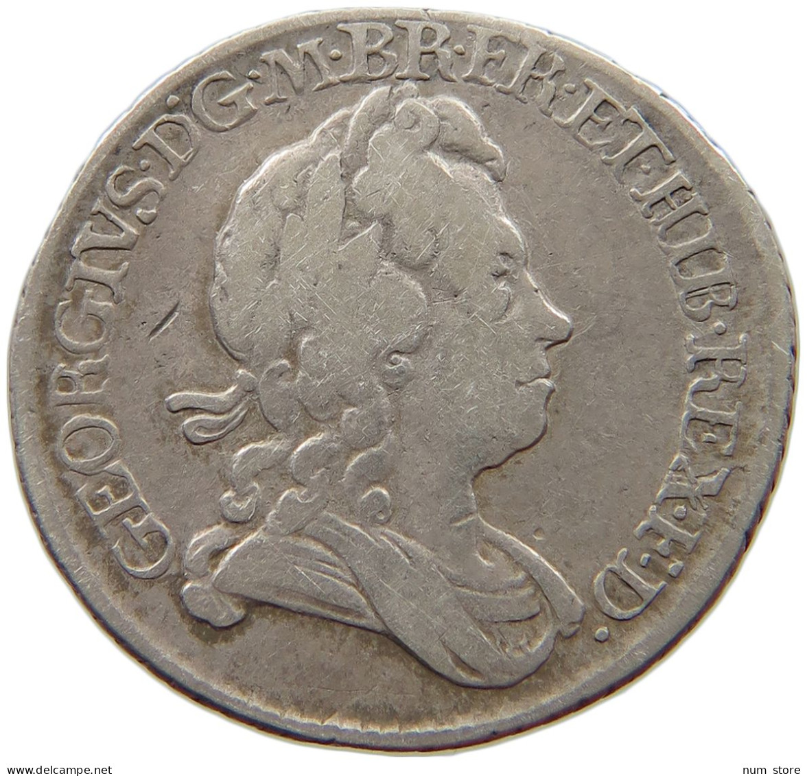 GREAT BRITAIN SIXPENCE 1720 / 17 George I. (1714-1727) #t148 0543 - G. 6 Pence