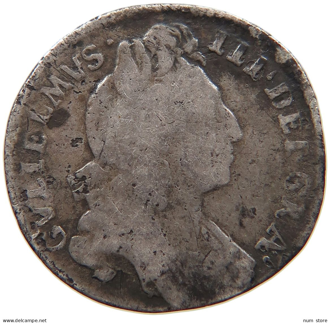 GREAT BRITAIN SIXPENCE 1696 WILLIAM III. (1694-1702) #t021 0117 - G. 6 Pence