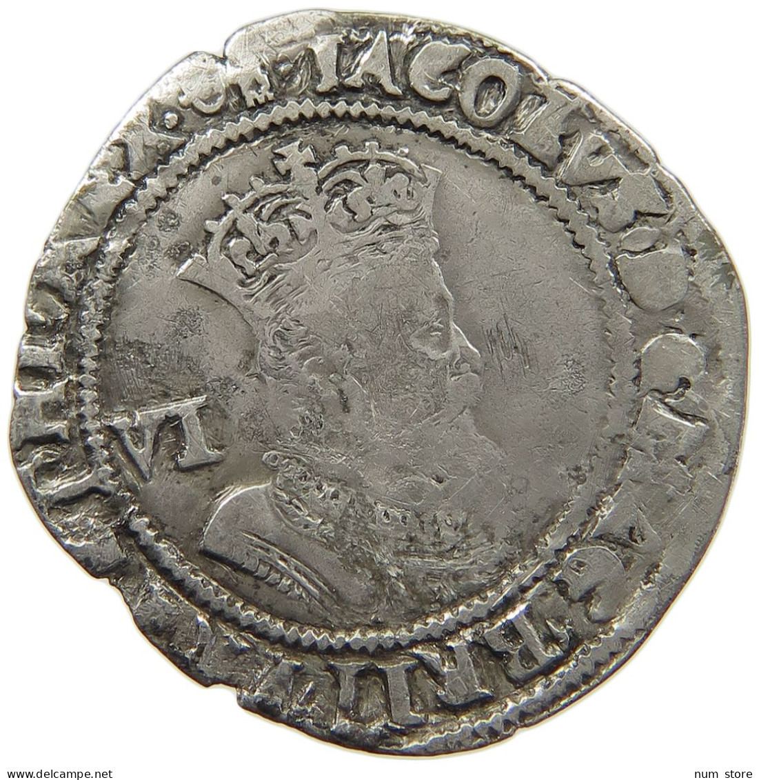 GREAT BRITAIN SIXPENCE 1609 JAMES I. (1603-1625) #t155 0299 - 1485-1662 : Tudor / Stuart