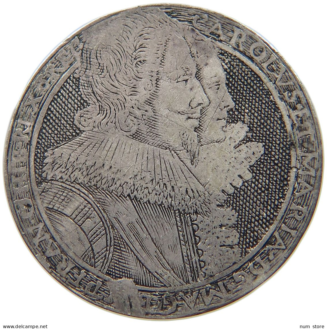 GREAT BRITAIN SILVER COUNTER  ENGRAVED SILVER COUNTER 17TH CHARLES MARY #t119 0085 - 1485-1662: Tudor/Stuart