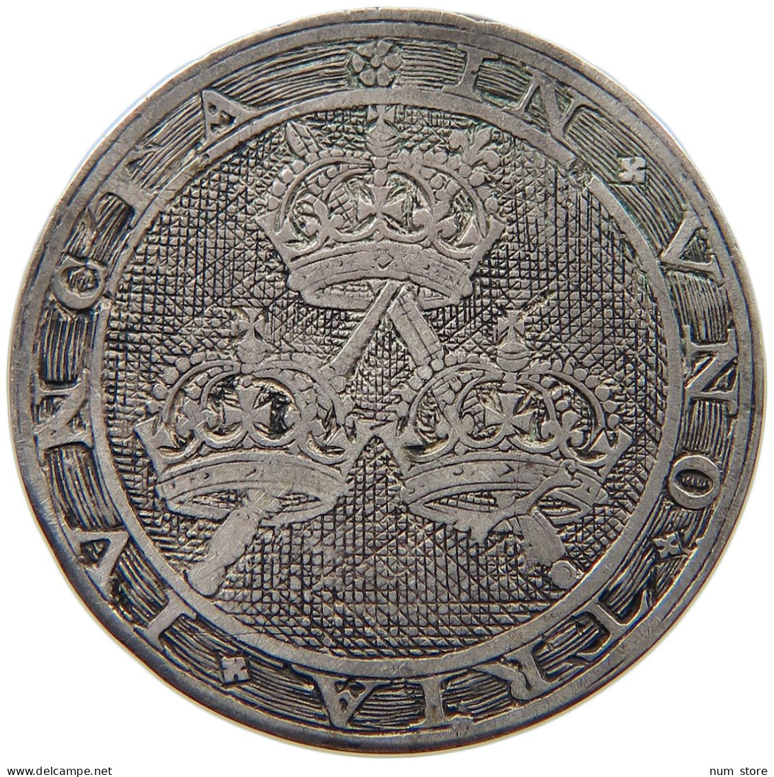 GREAT BRITAIN SILVER COUNTER  ENGRAVED SILVER COUNTER 17TH CHARLES MARY #t119 0085 - 1485-1662: Tudor/Stuart