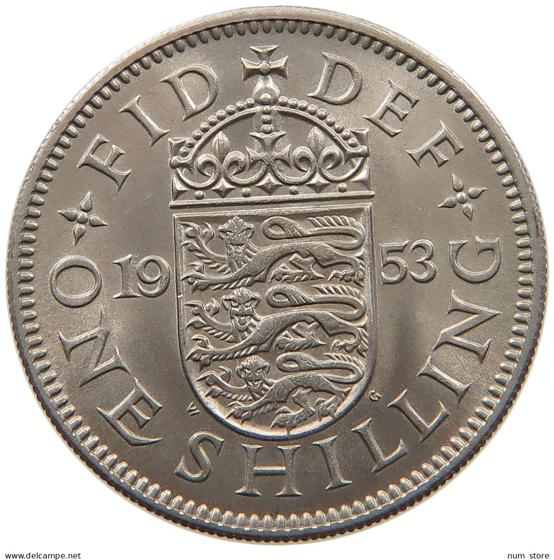 GREAT BRITAIN SHILLING 1953 Elisabeth II. (1952-) #s061 0045 - I. 1 Shilling