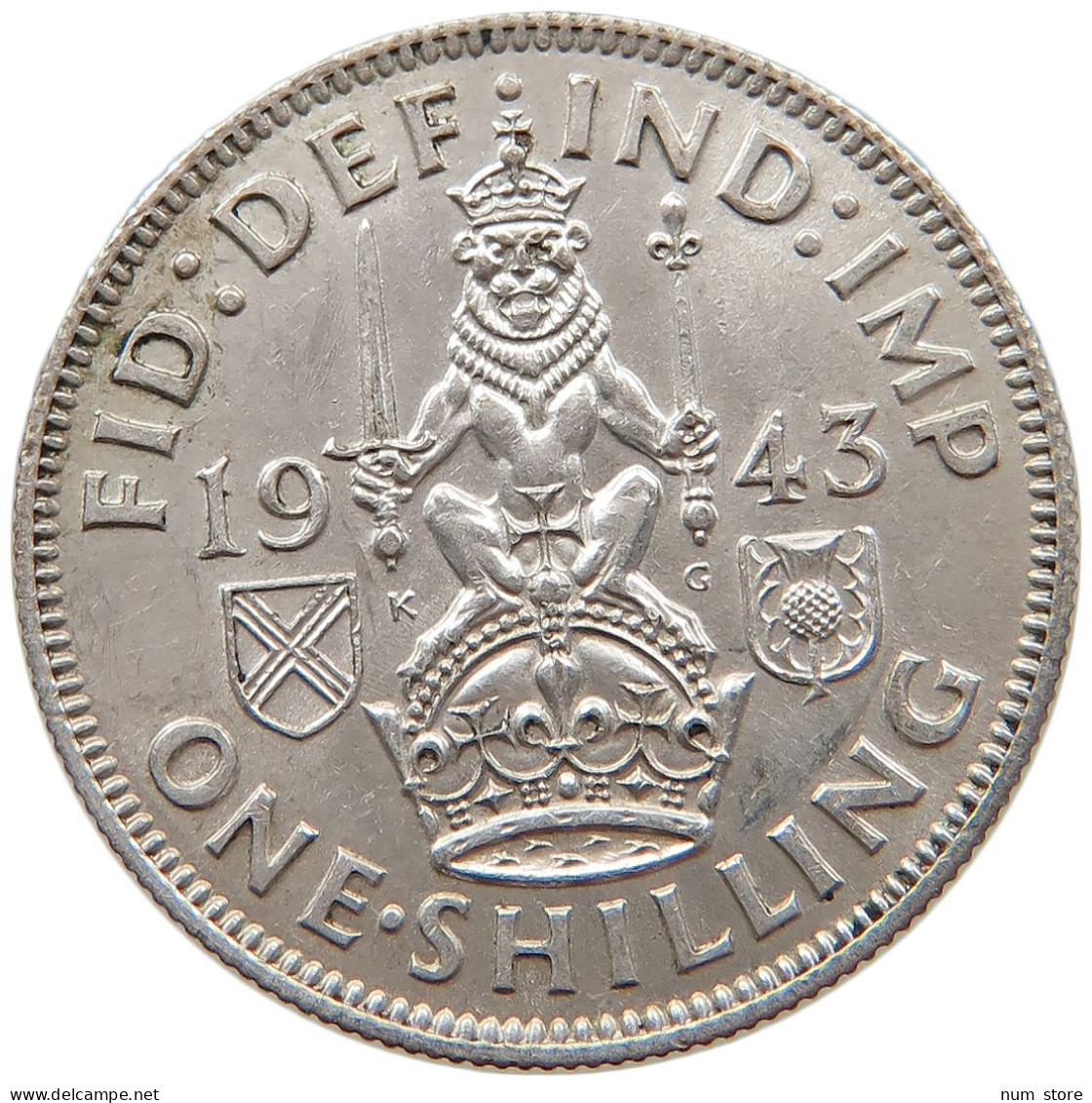 GREAT BRITAIN SHILLING 1943 George VI. (1936-1952) #s008 0237 - I. 1 Shilling