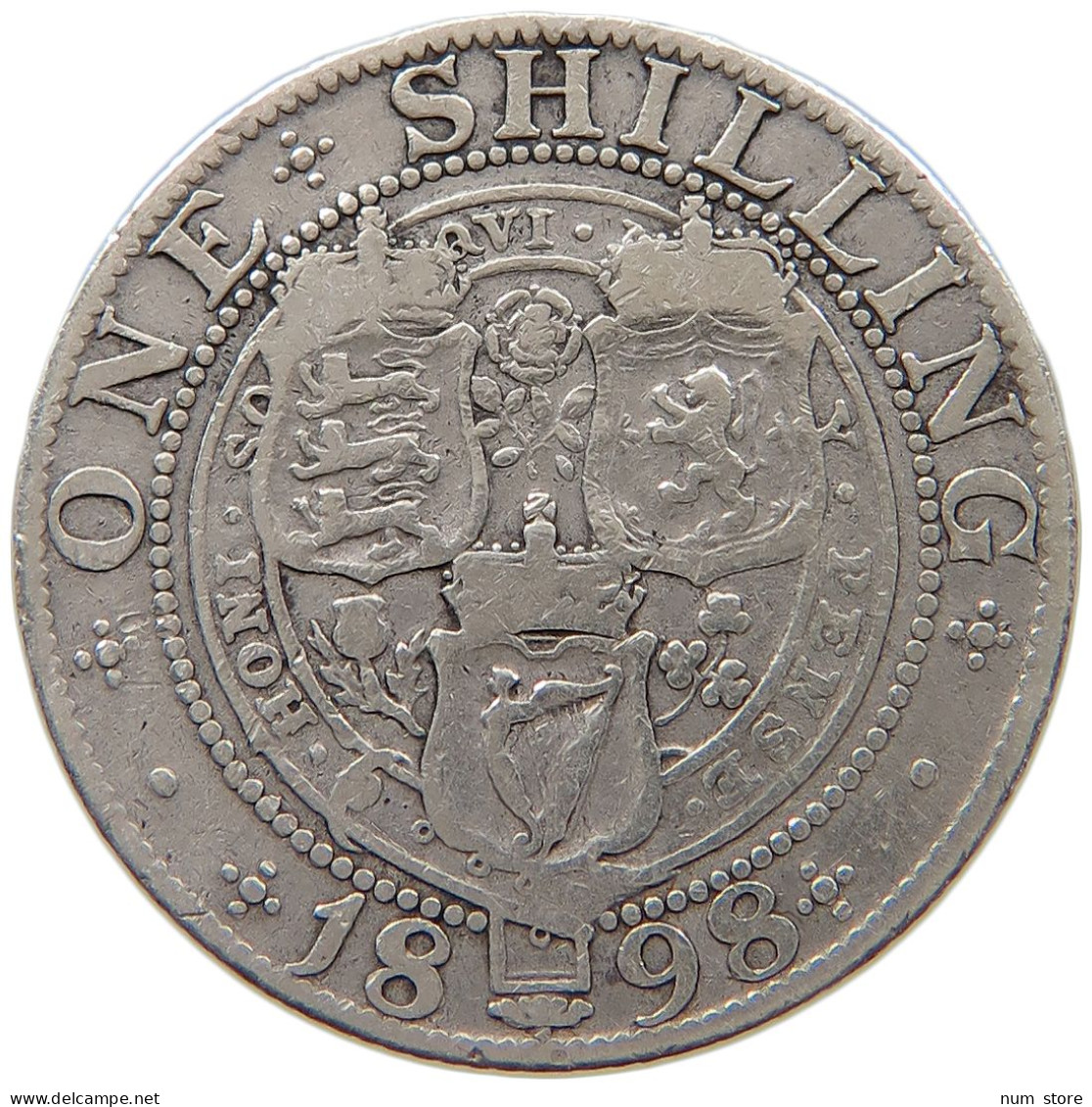 GREAT BRITAIN SHILLING 1898 Victoria 1837-1901 #s016 0255 - I. 1 Shilling