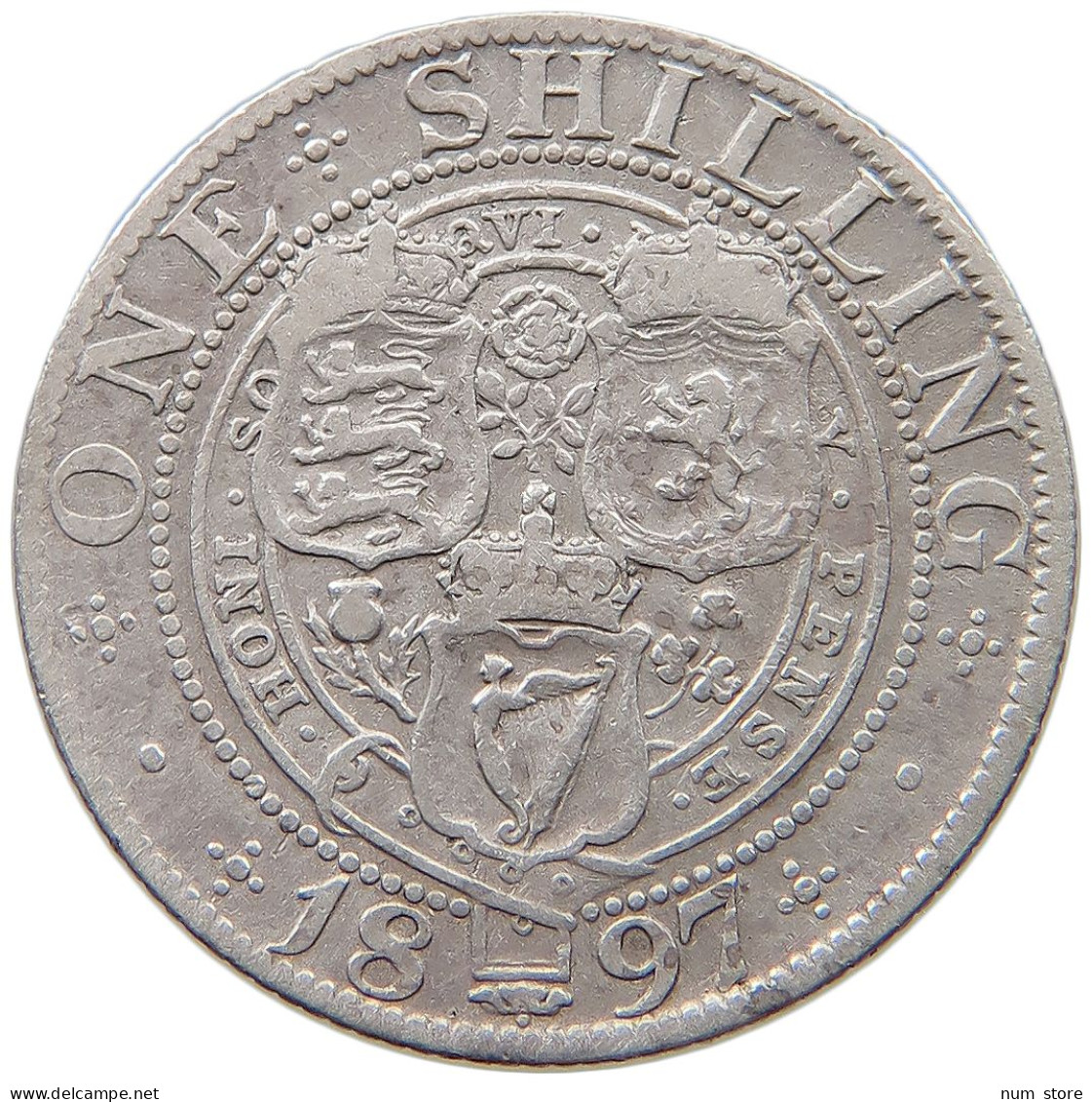 GREAT BRITAIN SHILLING 1897 Victoria 1837-1901 #t095 0313 - I. 1 Shilling