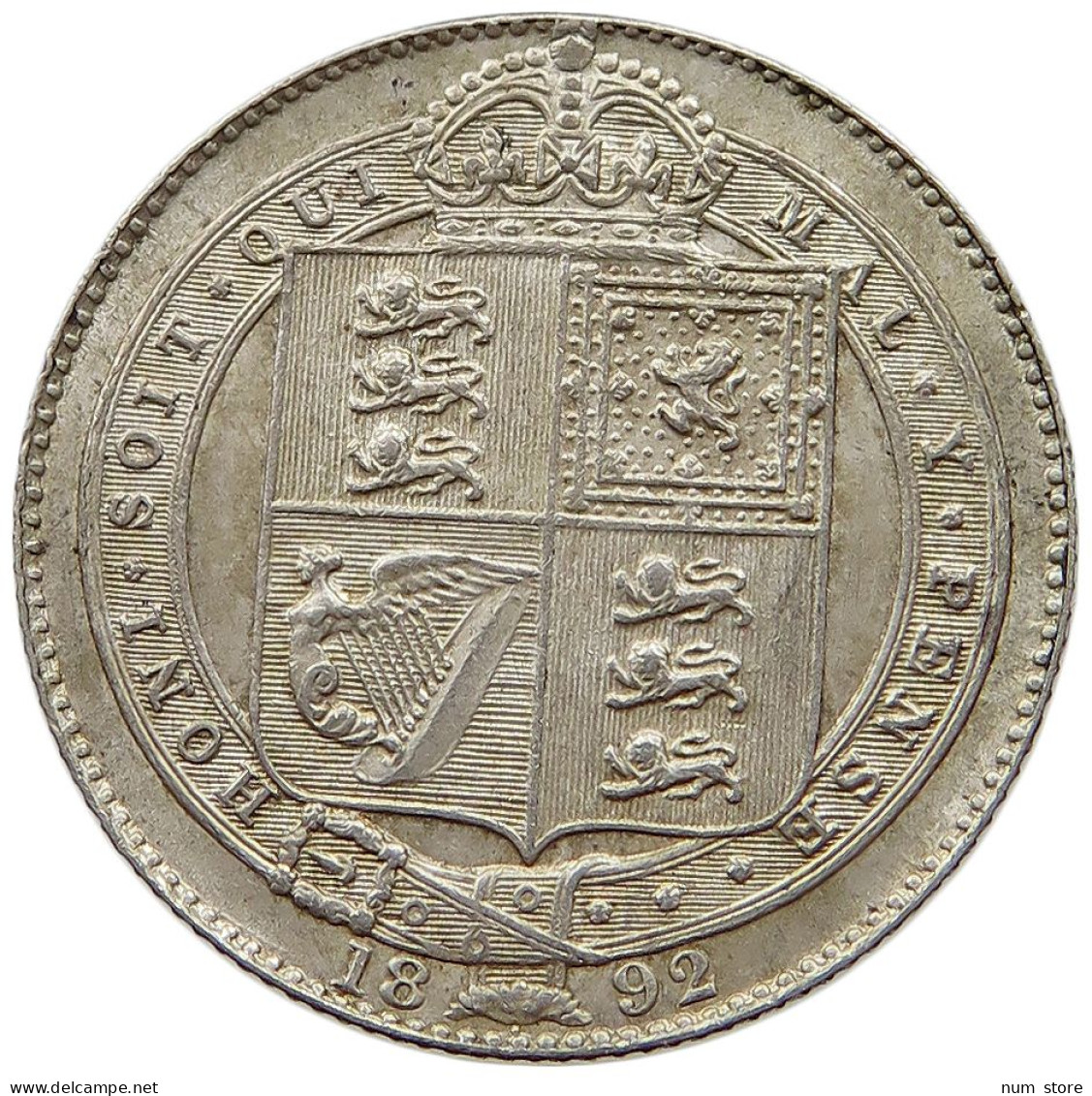 GREAT BRITAIN SHILLING 1892 Victoria 1837-1901 #t059 0059 - I. 1 Shilling