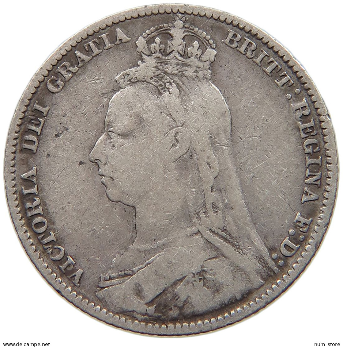 GREAT BRITAIN SHILLING 1889 Victoria 1837-1901 #c037 0345 - I. 1 Shilling