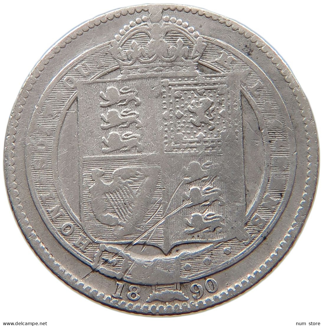GREAT BRITAIN SHILLING 1890 Victoria 1837-1901 #c070 0363 - I. 1 Shilling