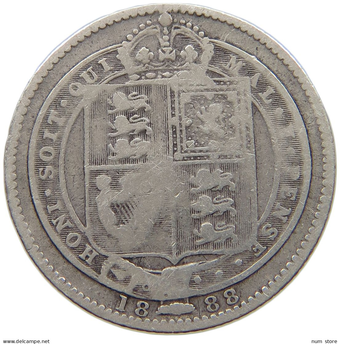 GREAT BRITAIN SHILLING 1888 Victoria 1837-1901 #a091 0011 - I. 1 Shilling