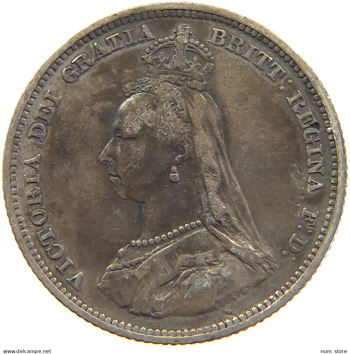 GREAT BRITAIN SHILLING 1887 Victoria 1837-1901 ENAMELED #s010 0355 - I. 1 Shilling