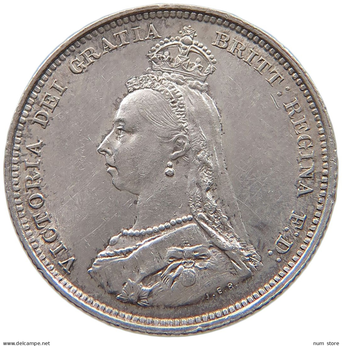 GREAT BRITAIN SHILLING 1887 Victoria 1837-1901 #t112 0151 - I. 1 Shilling