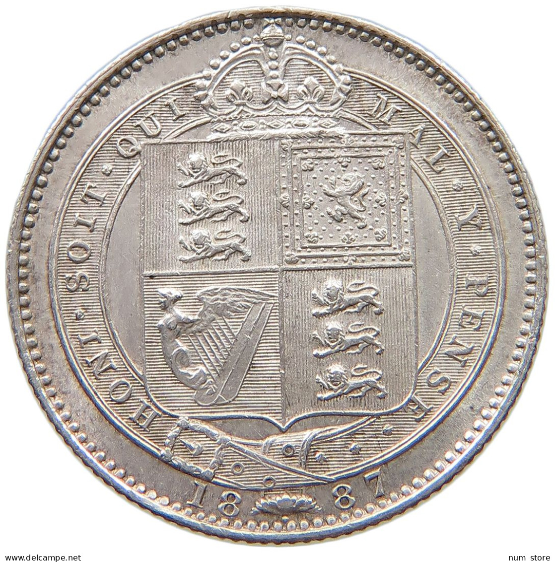 GREAT BRITAIN SHILLING 1887 Victoria 1837-1901 #t112 0151 - I. 1 Shilling