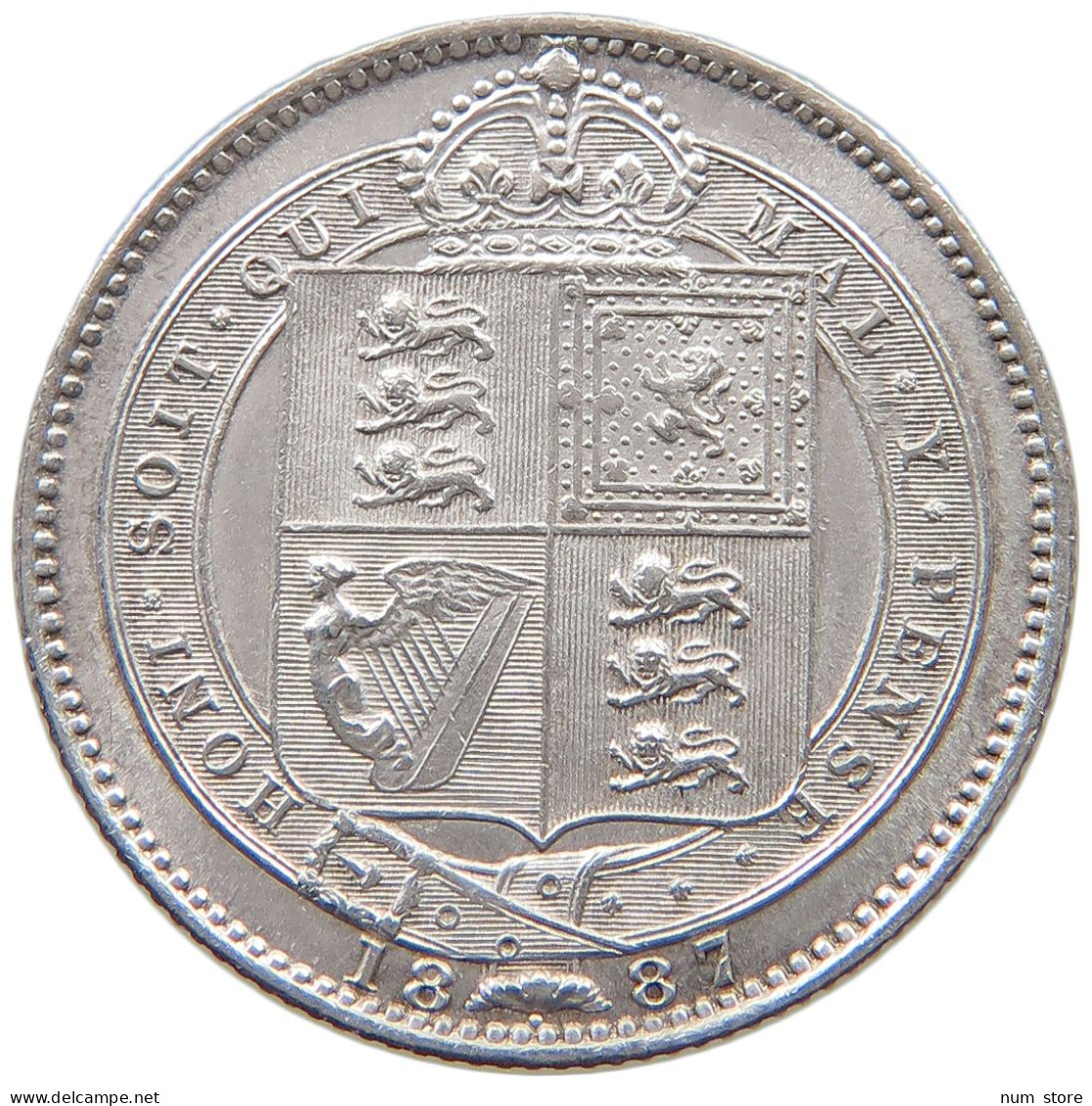 GREAT BRITAIN SHILLING 1887 Victoria 1837-1901 #t156 0023 - I. 1 Shilling