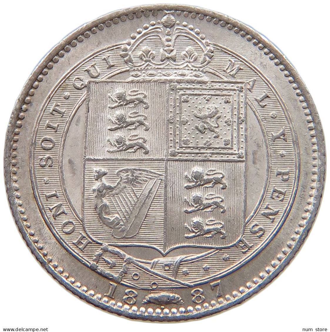 GREAT BRITAIN SHILLING 1887 Victoria 1837-1901 #t082 0113 - I. 1 Shilling