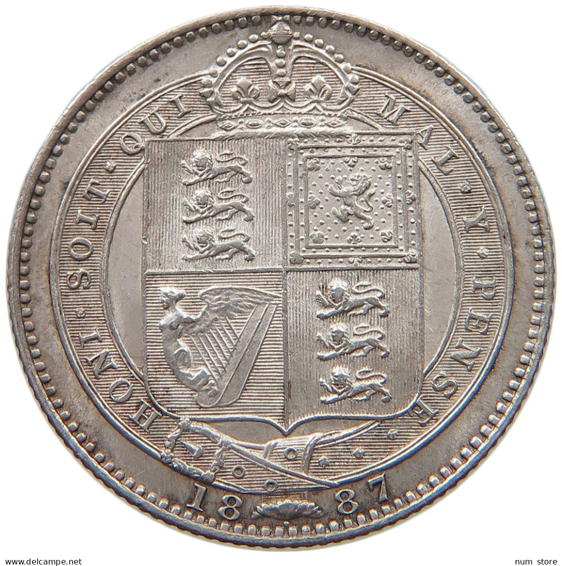 GREAT BRITAIN SHILLING 1887 Victoria 1837-1901 #t107 0339 - I. 1 Shilling