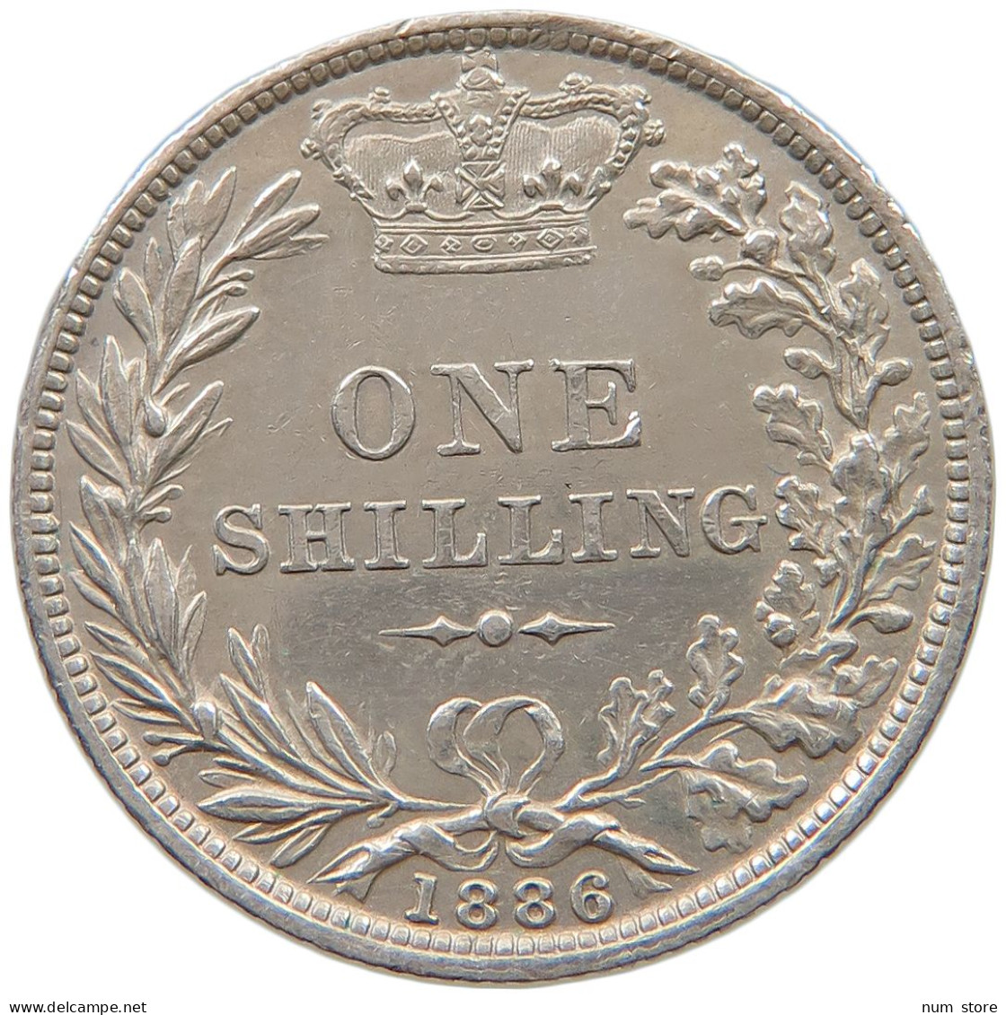 GREAT BRITAIN SHILLING 1886 Victoria 1837-1901 #t107 0345 - I. 1 Shilling