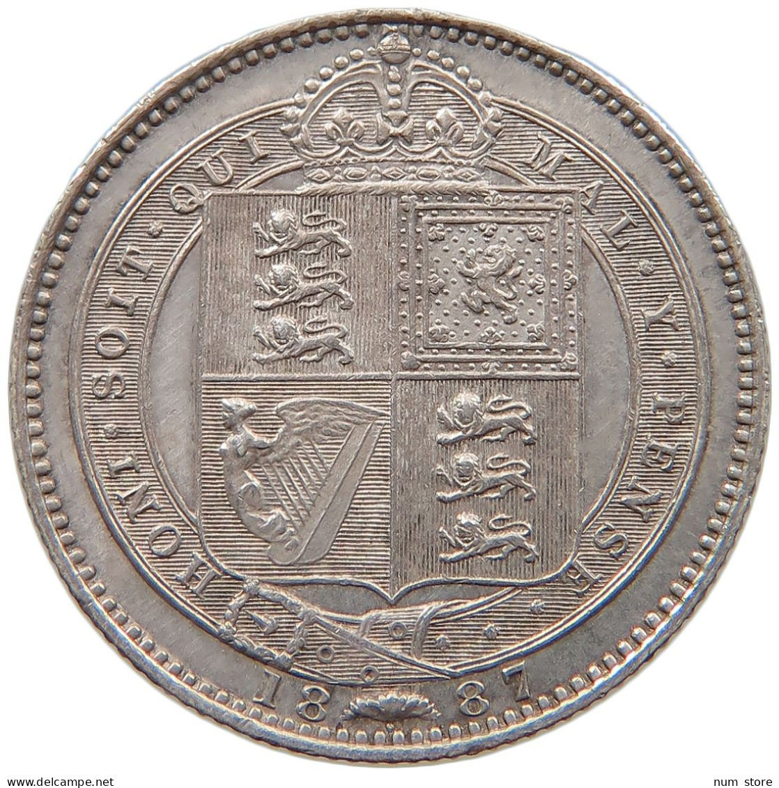 GREAT BRITAIN SHILLING 1887 Victoria 1837-1901 #c053 0041 - I. 1 Shilling