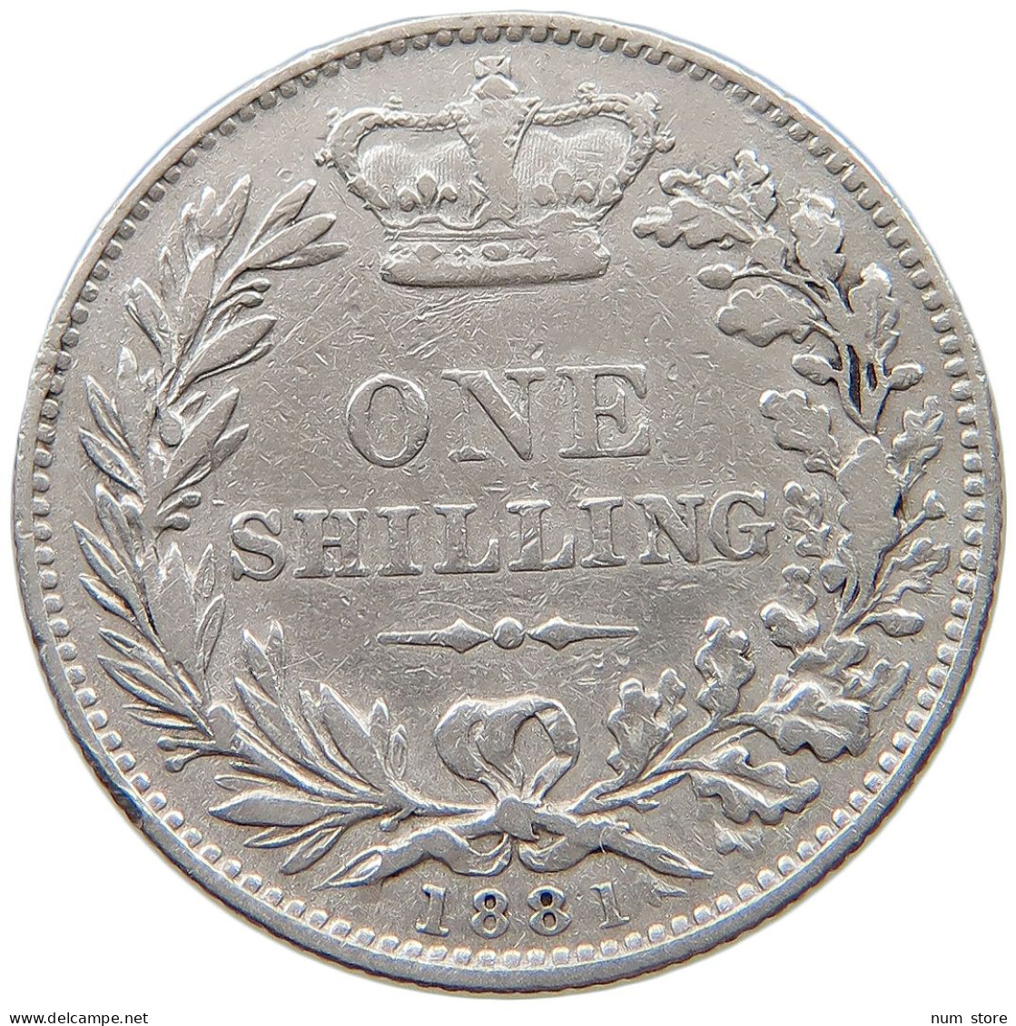 GREAT BRITAIN SHILLING 1881 Victoria 1837-1901 #t095 0293 - I. 1 Shilling