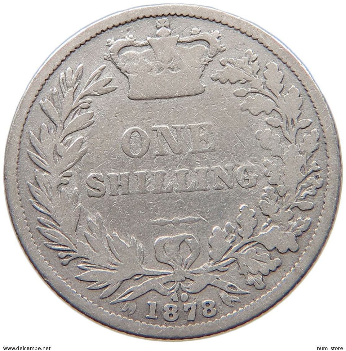 GREAT BRITAIN SHILLING 1878 Victoria 1837-1901 EAST INDIA COMPANY #c070 0355 - I. 1 Shilling
