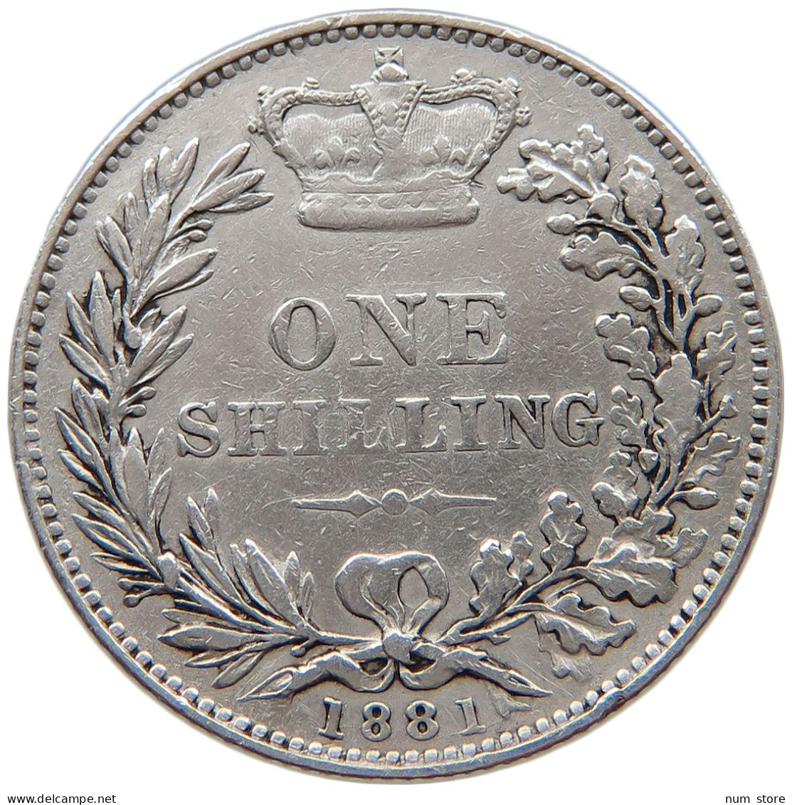 GREAT BRITAIN SHILLING 1881 Victoria 1837-1901 #t148 0343 - I. 1 Shilling