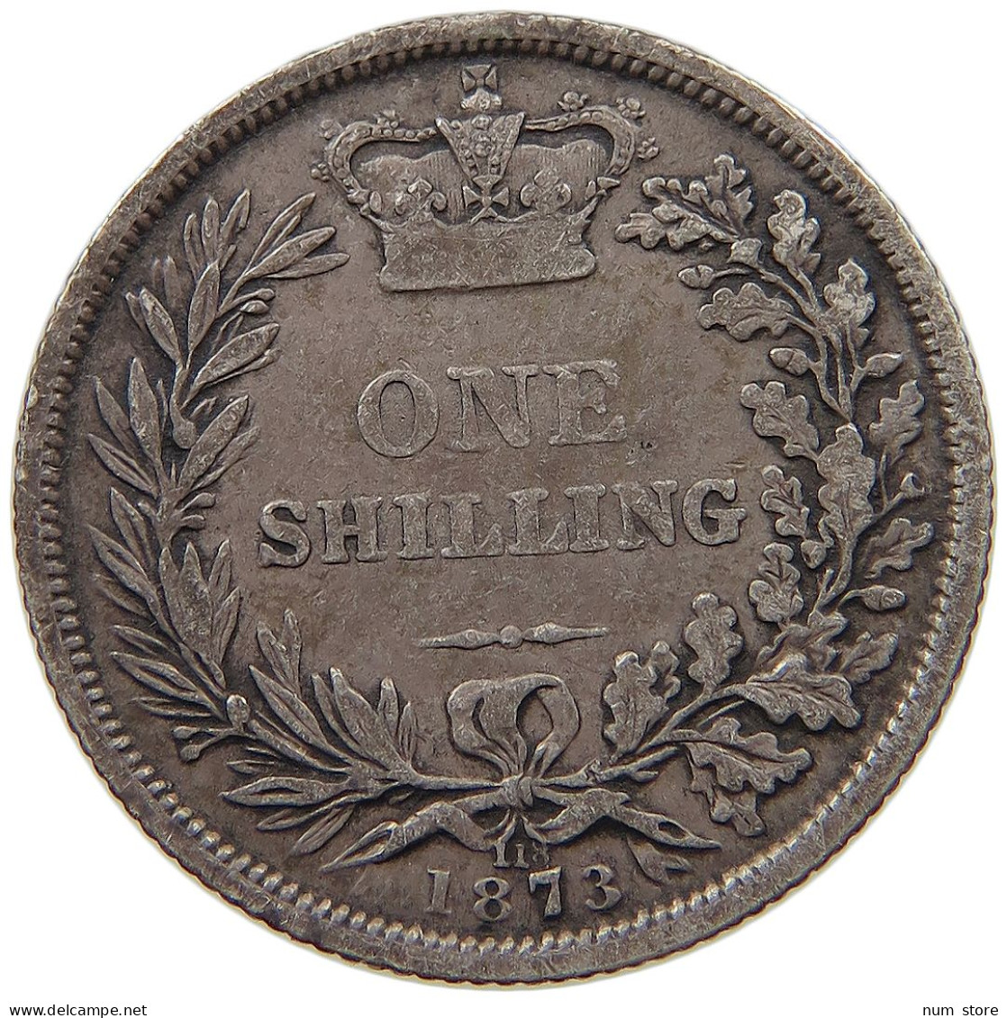 GREAT BRITAIN SHILLING 1876 Victoria 1837-1901 DIE 118 #t095 0265 - I. 1 Shilling