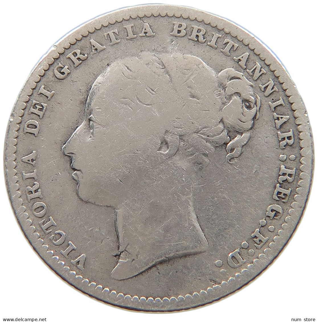 GREAT BRITAIN SHILLING 1880 Victoria 1837-1901 #t158 0367 - I. 1 Shilling