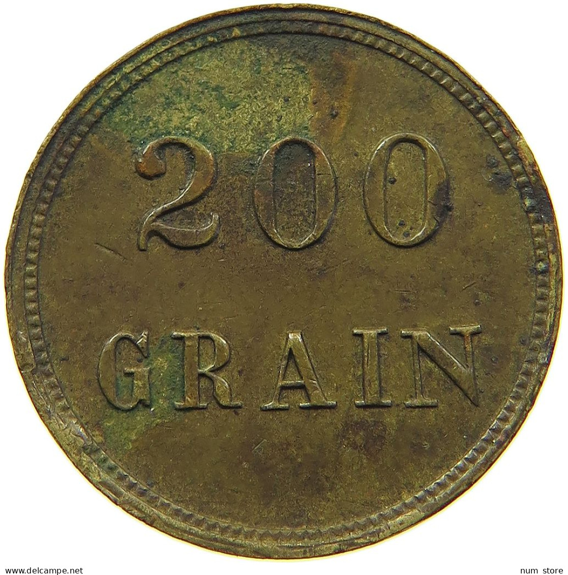 GREAT BRITAIN WEIGHT  200 GRAIN COIN WEIGHT #sm03 0301 - Autres & Non Classés