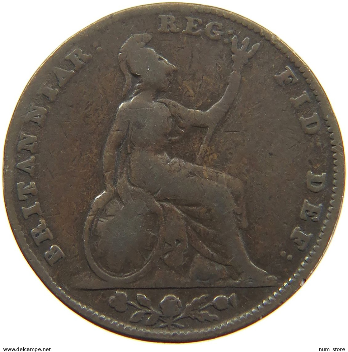 GREAT BRITAN FARTHING 1853 Victoria 1837-1901 #c056 0109 - B. 1 Farthing