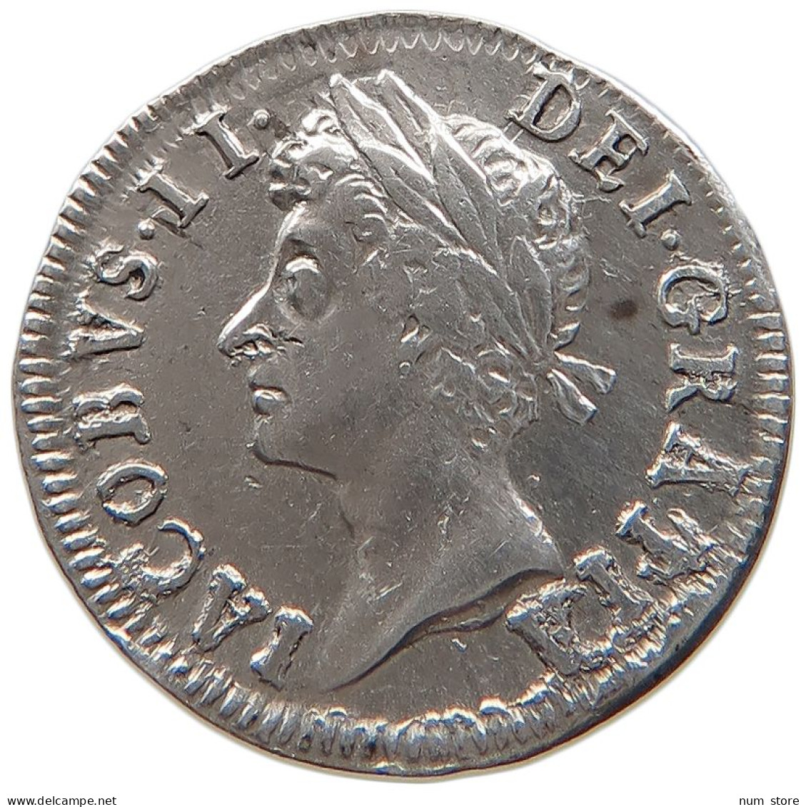 GREAT BRITAIN TWOPENCE MAUNDY 1686 George II. 1727-1760. #t143 0653 - D. 2 Pence