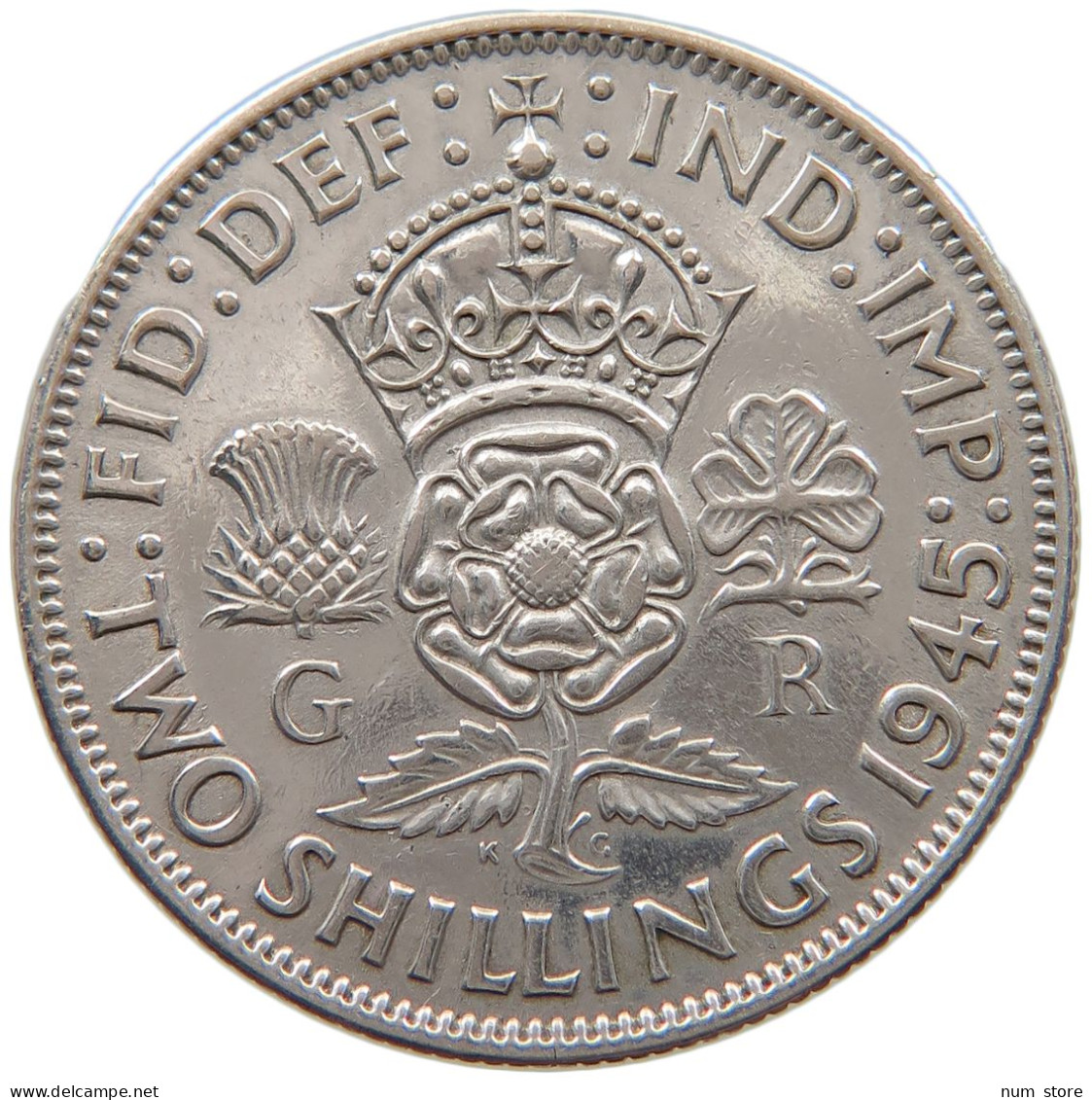 GREAT BRITAIN TWO SHILLINGS 1945 George VI. (1936-1952) #a052 0107 - J. 1 Florin / 2 Schillings