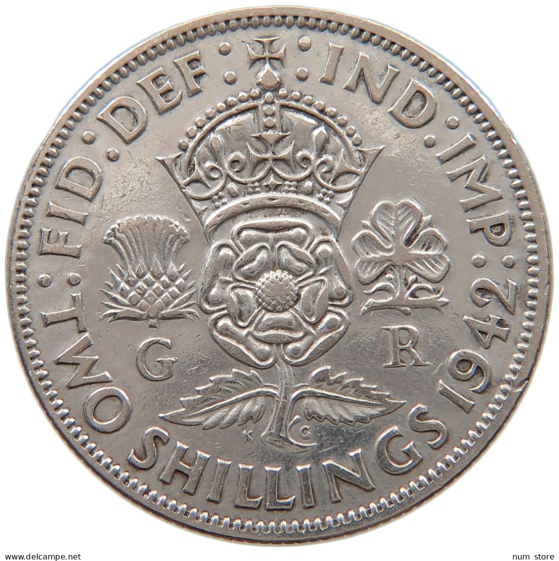 GREAT BRITAIN TWO SHILLINGS 1942 George VI. (1936-1952) #a052 0099 - J. 1 Florin / 2 Shillings