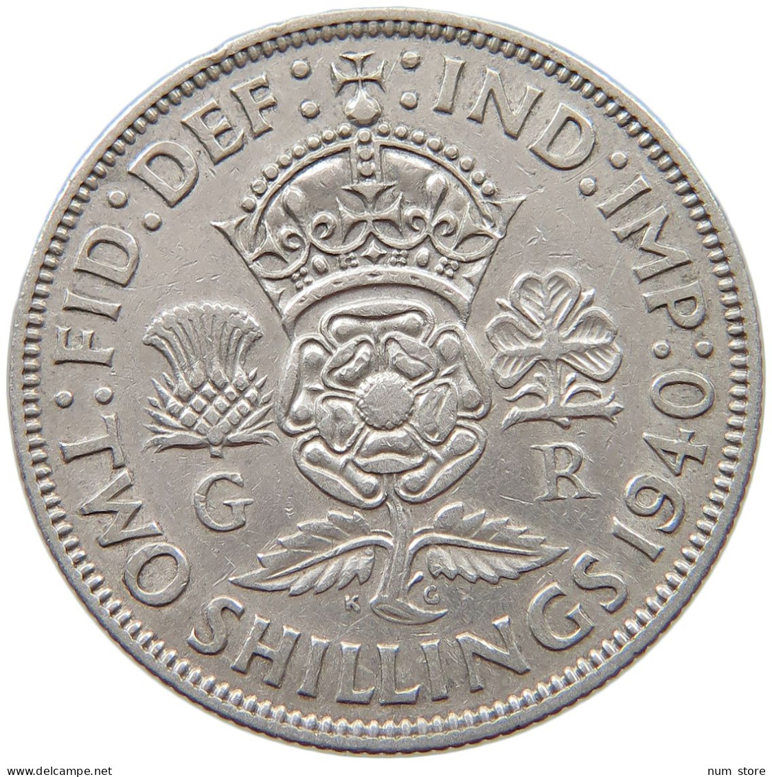 GREAT BRITAIN TWO SHILLINGS 1940 George VI. (1936-1952) #s049 0029 - J. 1 Florin / 2 Shillings