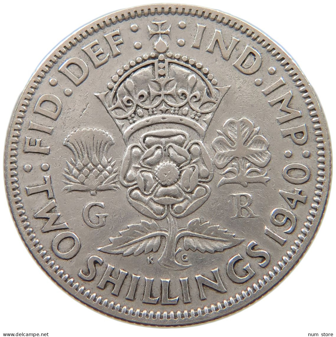 GREAT BRITAIN TWO SHILLINGS 1940 George VI. (1936-1952) #a057 0601 - J. 1 Florin / 2 Schillings