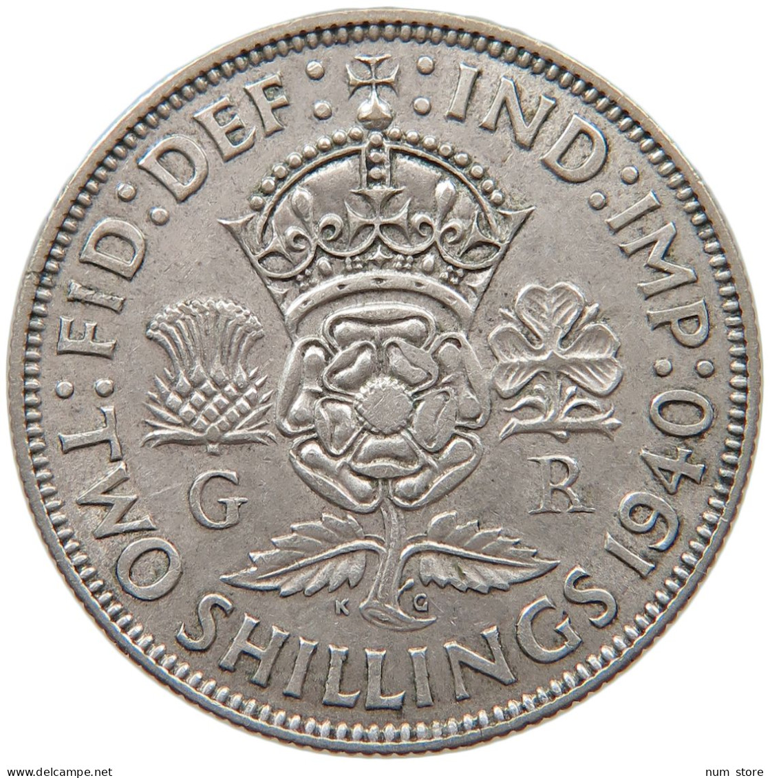 GREAT BRITAIN TWO SHILLINGS 1940 George VI. (1936-1952) #s019 0037 - J. 1 Florin / 2 Shillings