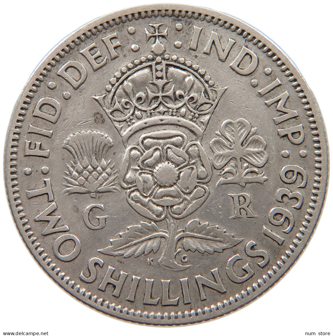 GREAT BRITAIN TWO SHILLINGS 1939 George VI. (1936-1952) #a057 0607 - J. 1 Florin / 2 Shillings