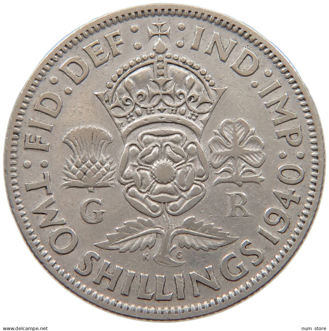 GREAT BRITAIN TWO SHILLINGS 1940 George VI. (1936-1952) #a052 0111 - J. 1 Florin / 2 Shillings