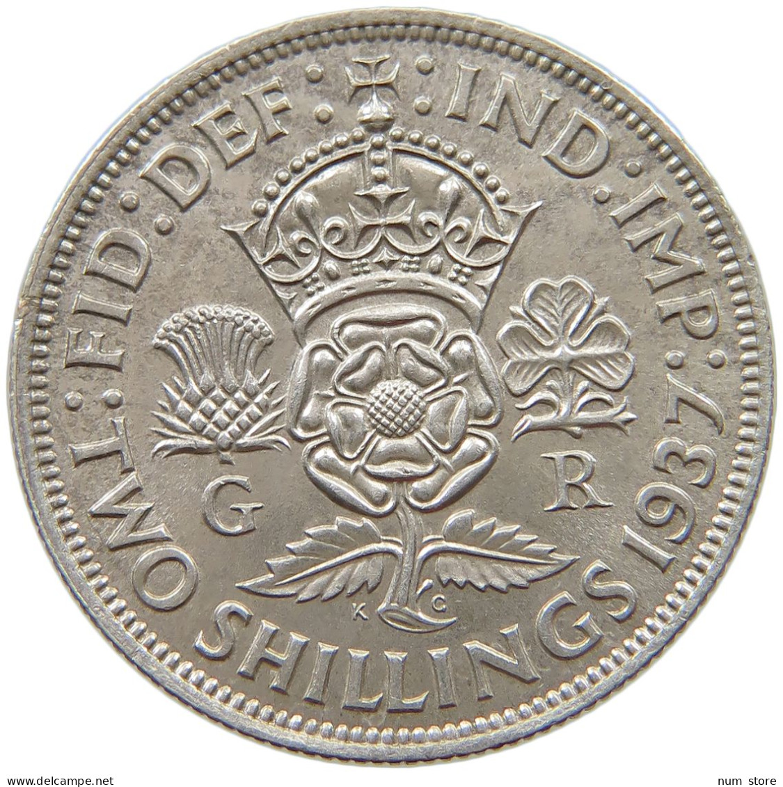 GREAT BRITAIN TWO SHILLINGS 1937 George VI. (1936-1952) #s049 0021 - J. 1 Florin / 2 Schillings