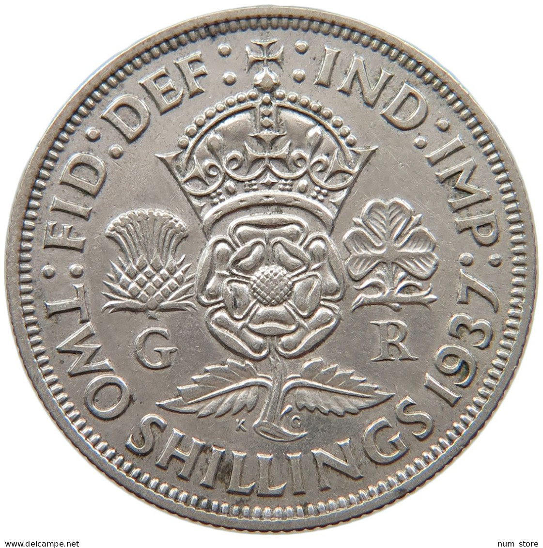 GREAT BRITAIN TWO SHILLINGS 1937 George VI. (1936-1952) #s013 0285 - J. 1 Florin / 2 Shillings