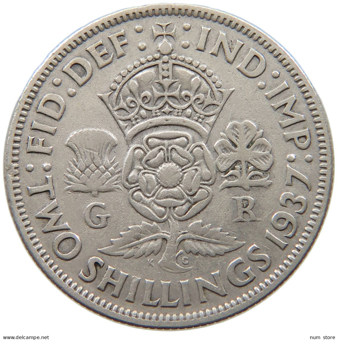 GREAT BRITAIN TWO SHILLINGS 1937 George VI. (1936-1952) #c081 0669 - J. 1 Florin / 2 Shillings
