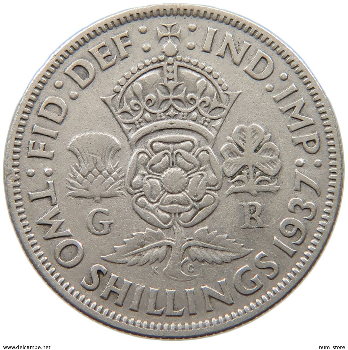 GREAT BRITAIN TWO SHILLINGS 1937 George VI. (1936-1952) #c081 0669 - J. 1 Florin / 2 Schillings