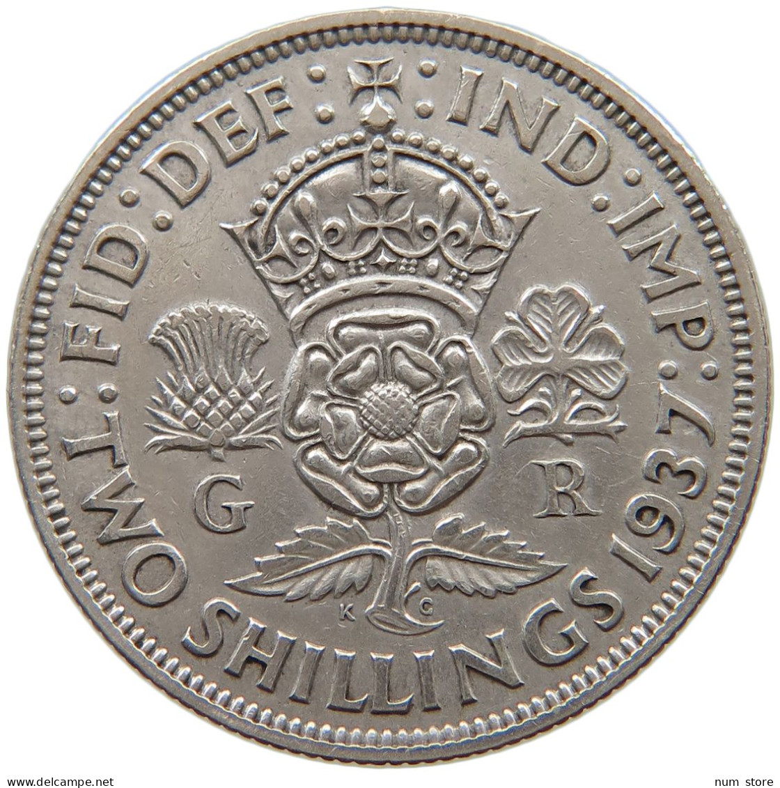 GREAT BRITAIN TWO SHILLINGS 1937 George VI. (1936-1952) #a068 0697 - J. 1 Florin / 2 Schillings