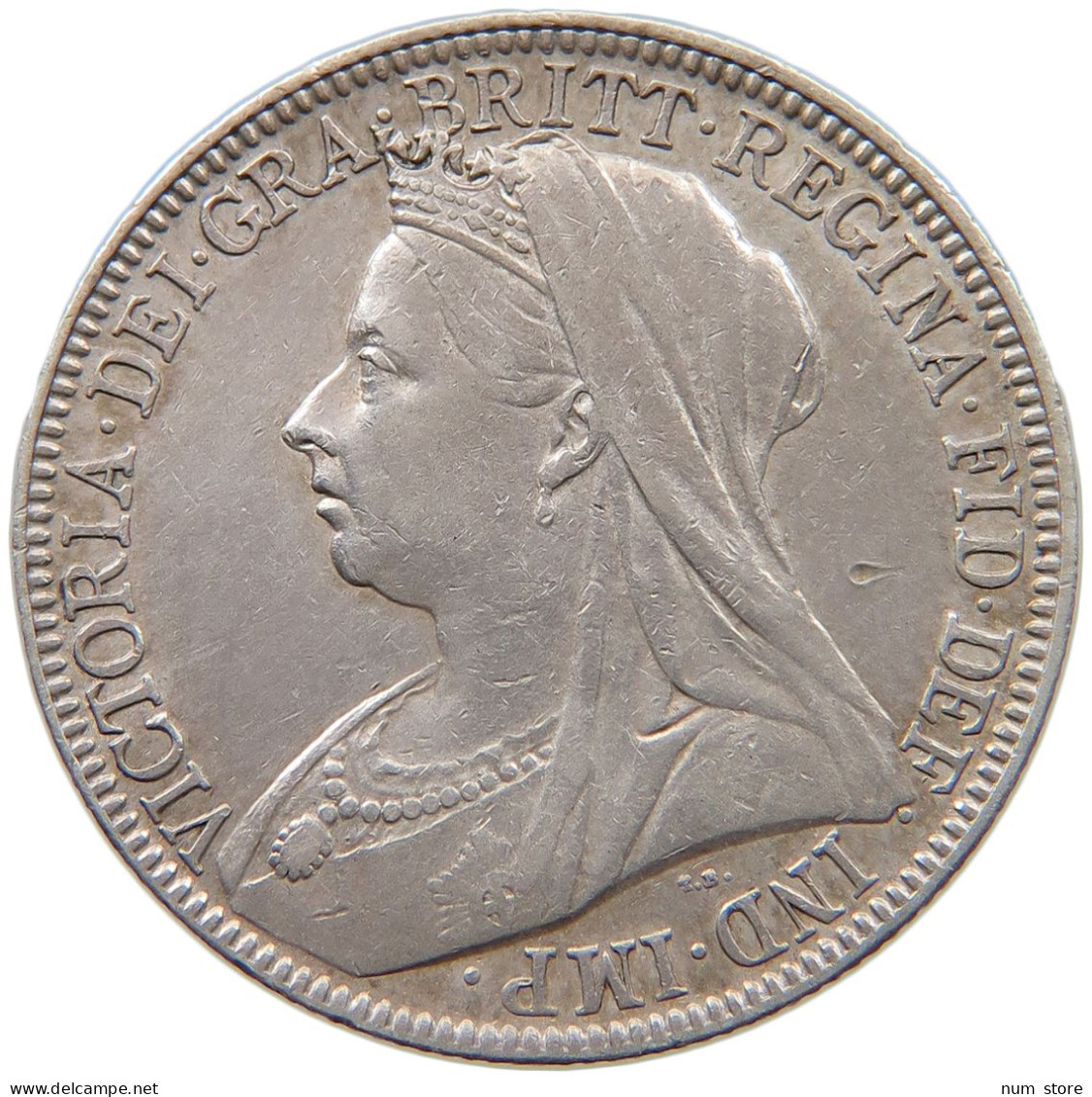 GREAT BRITAIN TWO SHILLINGS 1896 Victoria 1837-1901 #t085 0325 - J. 1 Florin / 2 Shillings