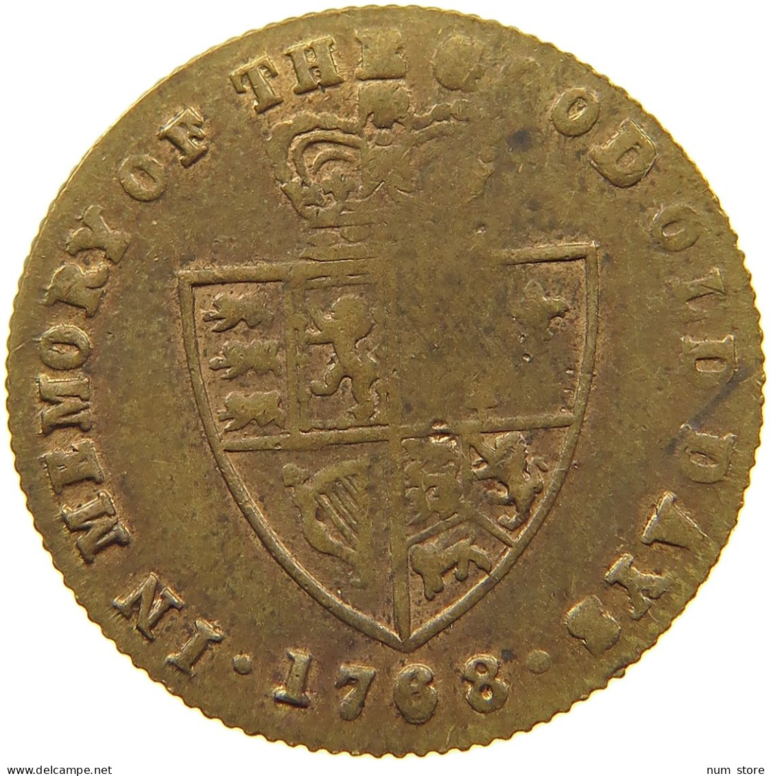 GREAT BRITAIN TOKEN 1768 GEORGE III. 1760-1820 #a019 0631 - Andere & Zonder Classificatie